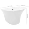 vidaXL Lavabo Blanc 56 x 48 x 42 cm C&eacute;ramique &Eacute;maill&eacute;e