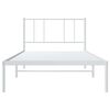 vidaXL Cadre de lit métal sans matelas avec tête de lit blanc 75x190cm