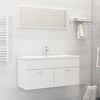 vidaXL Ensemble de meubles de salle de bain Blanc Agglom&eacute;r&eacute;