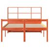 vidaXL Lit biblioth&egrave;que sans matelas cire marron 120x200cm bois massif