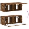vidaXL Ensemble meuble TV 4 pcs Ch&ecirc;ne fum&eacute; Bois d'ing&eacute;nierie
