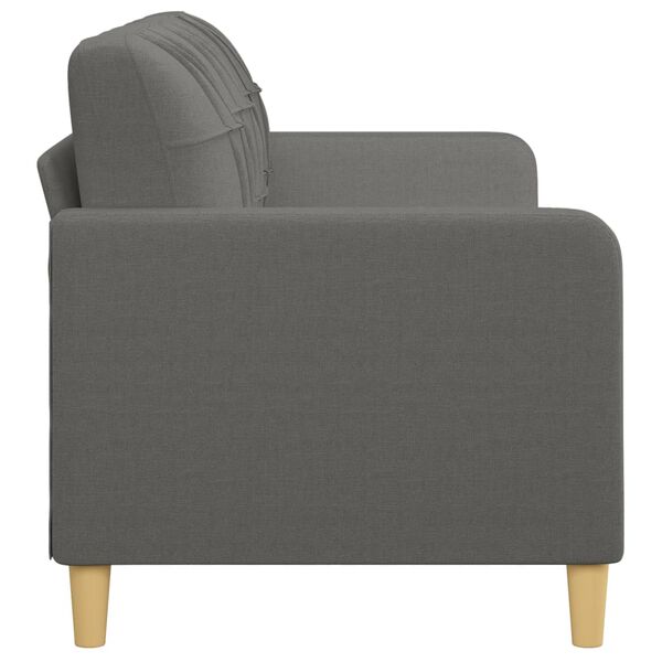 vidaXL Canap&eacute; &agrave; 3 places Gris fonc&eacute; 180 cm Tissu