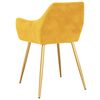 vidaXL Chaises &agrave; manger lot de 4 jaune velours