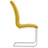 vidaXL Chaises &agrave; manger cantilever lot de 2 jaune tissu