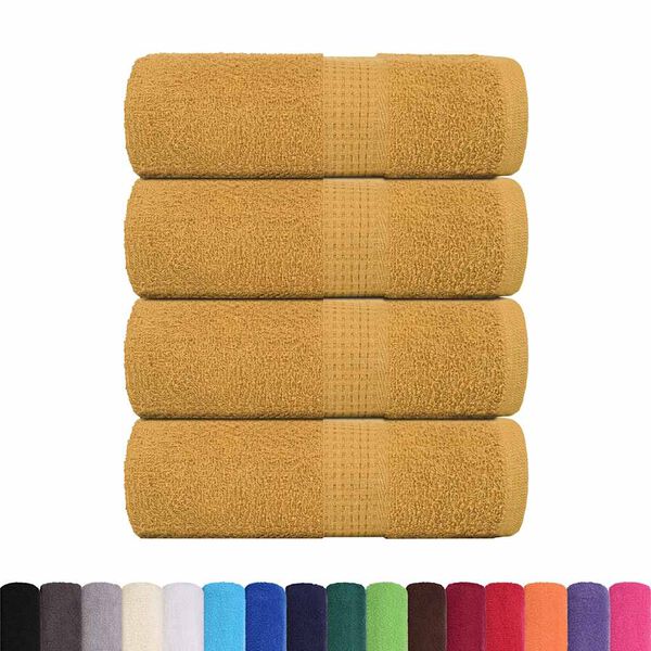 vidaXL Serviettes d'invit&eacute; FROGN 4 pcs dor&eacute; 30x50 cm 360 g/m&sup2;