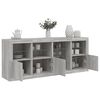 vidaXL Buffet avec lumières LED sonoma gris 164x37x67 cm