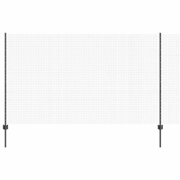 vidaXL Cl&ocirc;ture avec poteau Gris 1,4 x 10 m Acier et PVC