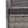 vidaXL Ensemble &agrave; manger de jardin et coussins 5pcs Gris/noir