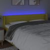vidaXL T&ecirc;te de lit &agrave; LED Vert 183x16x78/88 cm Tissu