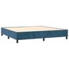 vidaXL Sommier &agrave; lattes de lit matelas et LED Bleu fonc&eacute; 200x200 cm