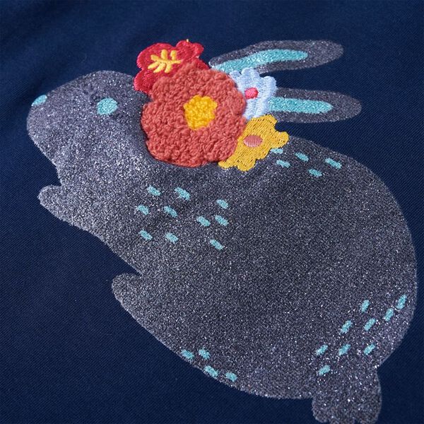 T-shirt enfants manches longues bleu marine 128