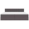 vidaXL Lit avec rangement et LED avec matelas Gris clair 200 x 200 cm
