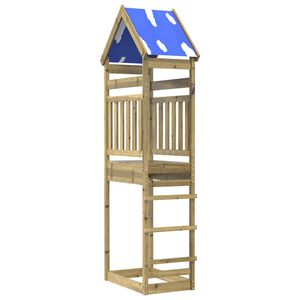 vidaXL Tour de jeu Marron 52,5 x 85 x 265 cm Bois solide impr&eacute;gn&eacute;