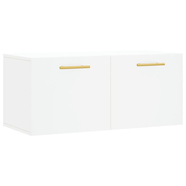 vidaXL Armoire murale blanc 80x36,5x35 cm bois d'ing&eacute;nierie
