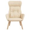 vidaXL Chaise de relaxation Cr&egrave;me Tissu
