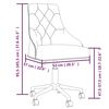 vidaXL Chaises &agrave; manger pivotantes lot de 4 Marron Velours