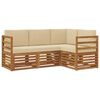 vidaXL Ensemble de canap&eacute;s d'ext&eacute;rieur 4 pc Naturel et Beige Polyester