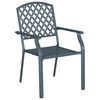 vidaXL Chaise de jardin 2 pcs Anthracite 56 x 65 x 89 cm Acier