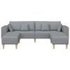vidaXL Canap&eacute; avec coussin 3 pcs Gris clair tissu