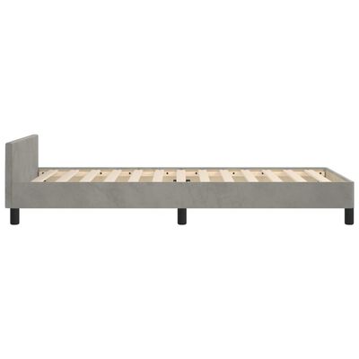 vidaXL Cadre de lit sans matelas gris clair 80x200 cm velours