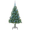 vidaXL Sapin de No&euml;l avec 150 LED avec support Vert 150 cm PVC