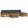 vidaXL Ensemble de canap&eacute;s d'ext&eacute;rieur 6 pc Naturel et Anthracite