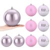 vidaXL Ensemble de boules de No&euml;l XL 9 pc Rose &Oslash; 15 cm Plastique
