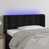 vidaXL T&ecirc;te de lit &agrave; LED Noir 93x16x78/88 cm Velours