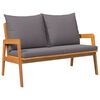 vidaXL Ensemble bistrot avec coussin 4 pcs Marron Bois d'Acacia Massif