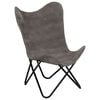 vidaXL Chaise papillon Anthracite Toile