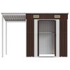 vidaXL Abri de jardin avec toit prolong&eacute; marron 277x107x181 cm acier