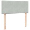 vidaXL Sommier &agrave; lattes de lit et matelas Gris clair 120x200cm Velours
