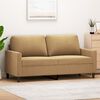 vidaXL Canap&eacute; &agrave; 2 places Marron 140 cm Velours