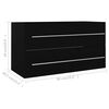 vidaXL Ensemble de meubles de salle de bain 2 pcs Noir Agglom&eacute;r&eacute;