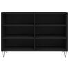 vidaXL Buffet noir 103,5x35x70 cm bois d'ing&eacute;nierie