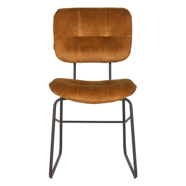 LABEL51 Chaises &agrave; manger lot de 2 Dez 49x60x87 cm ocre
