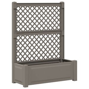 vidaXL Grand bac avec treille Gris 99,5 x 43 x 133,5 cm PP