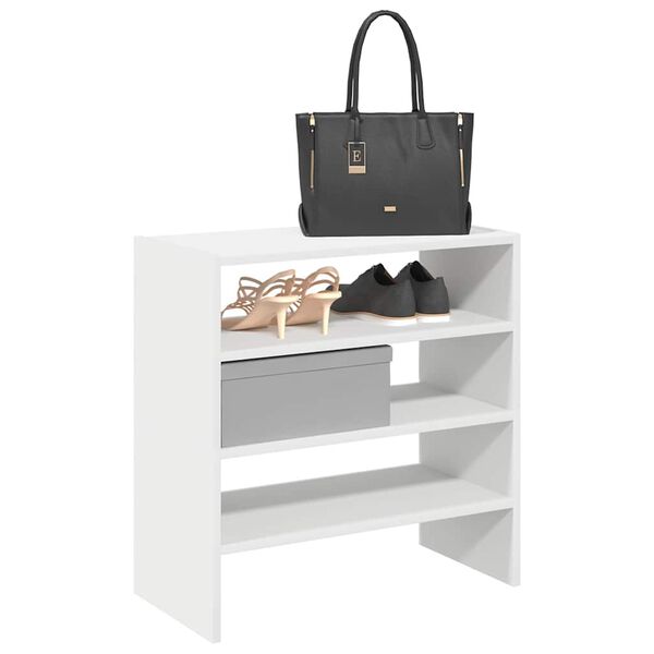 vidaXL &Eacute;tag&egrave;res &agrave; chaussures 2 pcs empilable blanc 60x30x30,5 cm