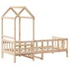 vidaXL Lit de jour avec toit sans matelas 90x190 cm bois massif