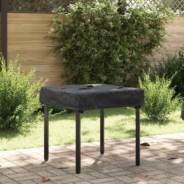 vidaXL Housse de Table Uni Noir 82 x 82 x 15 cm tissu
