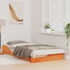 vidaXL Cadre de lit Brun cire 90 x 200 cm Pin massif