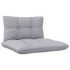 vidaXL Salon de jardin 6 pcs avec coussins gris bois de pin