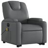 vidaXL Fauteuil inclinable de massage électrique gris similicuir