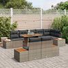 vidaXL Ensemble de salle &agrave; manger pour jardin 9 pcs Gris et marron