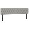 vidaXL T&ecirc;tes de lit 2 pcs gris clair 90x7x78/88 cm tissu