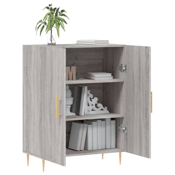 vidaXL Buffet sonoma gris 69,5x34x90 cm bois d'ing&eacute;nierie