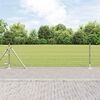 vidaXL Cl&ocirc;ture avec poteau Argent&eacute; 0,4 x 25 m Acier