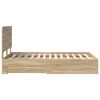 vidaXL Cadre de lit Ch&ecirc;ne Sonoma 120 x 200 cm Bois d'ing&eacute;nierie