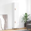 vidaXL Buffet haut Blanc 34,5x34x180 cm Bois d'ing&eacute;nierie