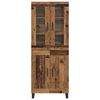 vidaXL Haut Armoire 2 pcs Bois Ancien Bois d'ing&eacute;nierie